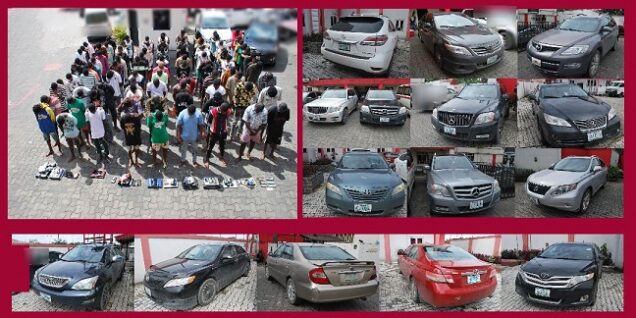 In a massive raid on Thursday, operatives of EFCC, arrest 95 suspected internet fraudsters in Warri, Delta State.