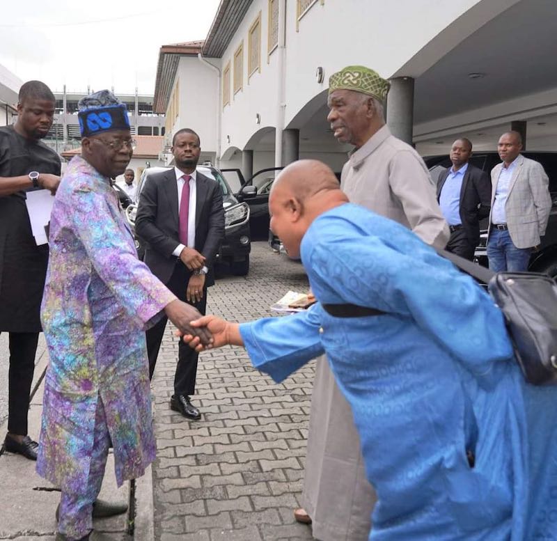 Uthman Shodipe meets Bola Ahmed Tinubu, with Prince Olusi