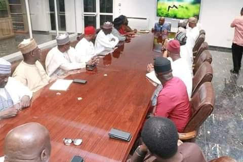 The Rivers governor meeting with the PDP governorship candidates