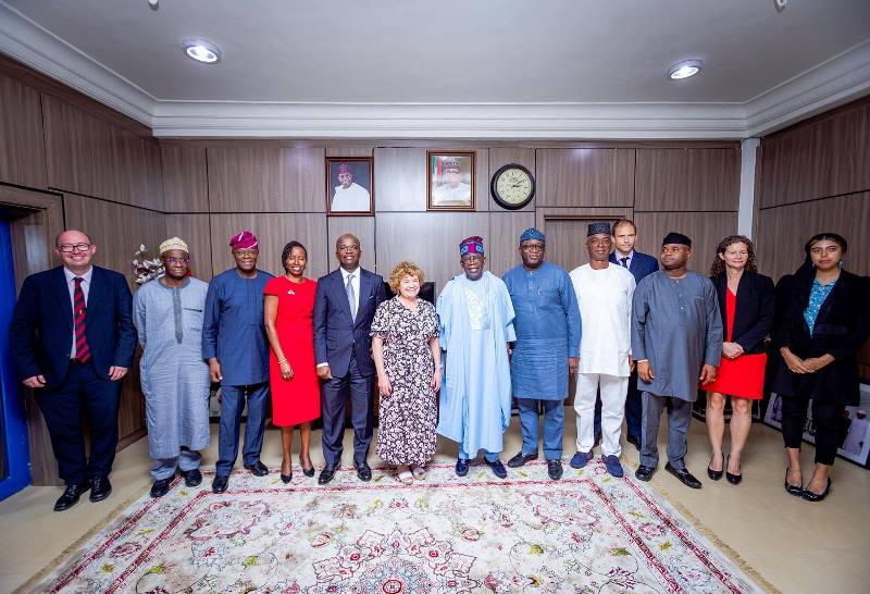 Tinubu, Liang and others during the meeting