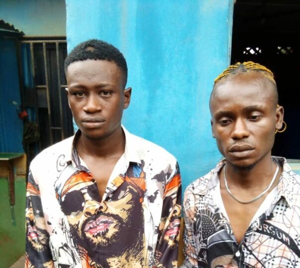 Emmanuel Thompson and Joshua Godwin : arrested over alleged gang rape of 18 year old girl in Ogijo area of Ogun state.