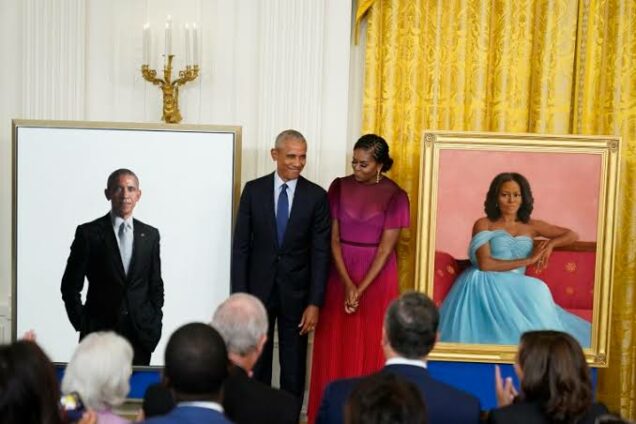 Obama and wife Michelle, unveiling their portraits at White House as former US  president and First Lady respectively.