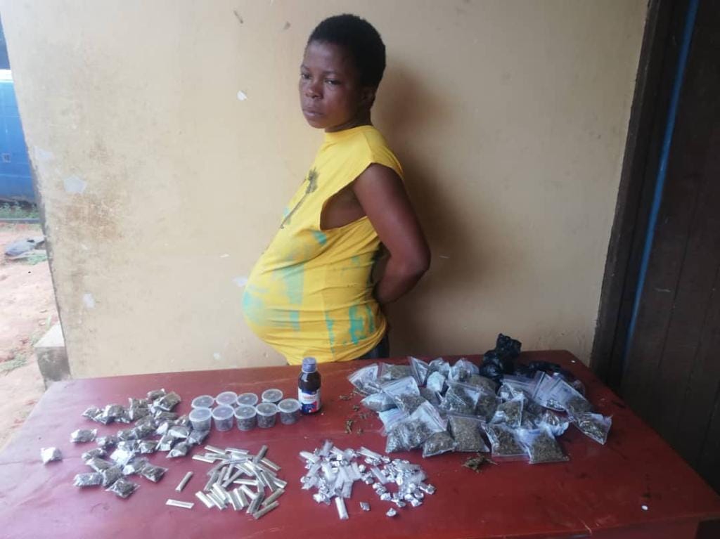 pregnant drug dealer Haruna Favour, others arrested