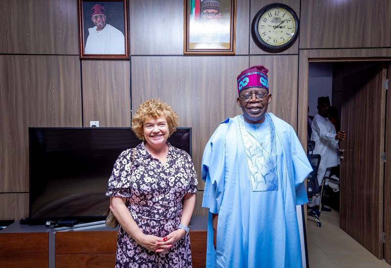 Tinubu and the British High Commissioner in Abuja