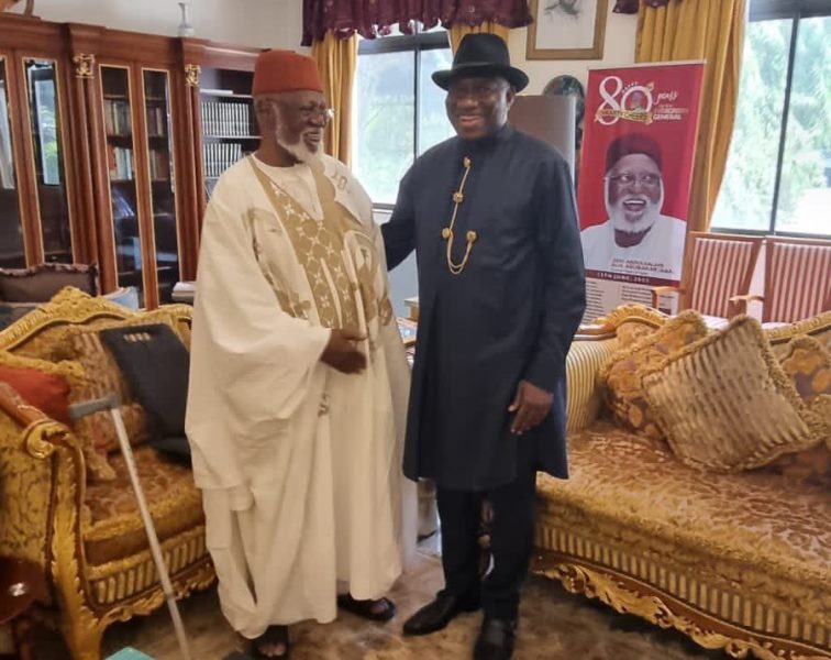 Jonathan with Abdulsalami during the visit