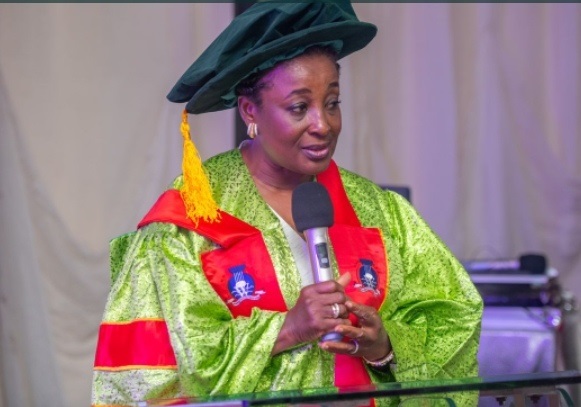 Wife of Edo Governor, Betsy Obaseki bags honorary Doctorate Degree (Honoraris Causa) of Wellspring University, in Benin City.