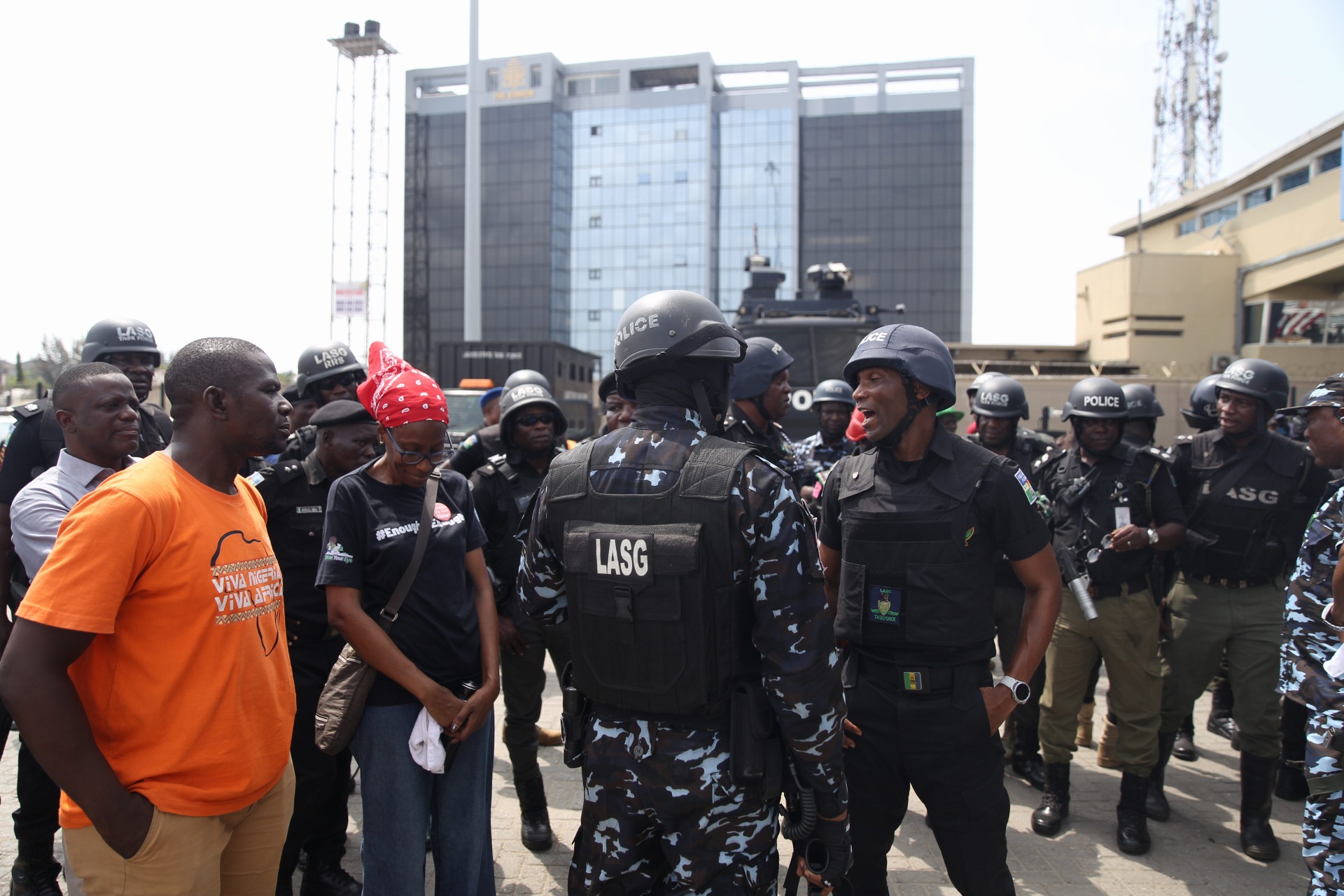 Endsar protesters at Lekki Toll Gate