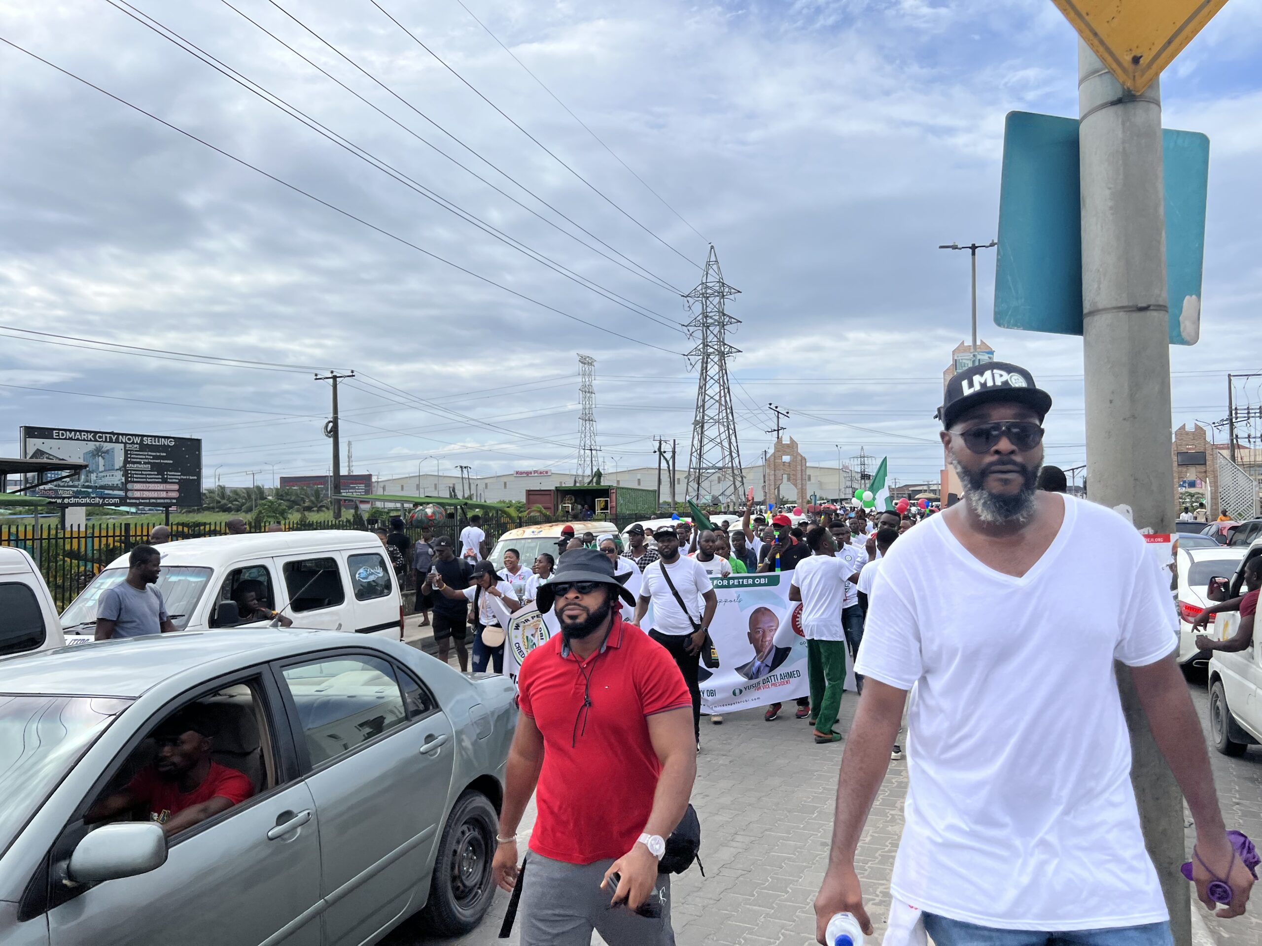 Nigerian youths march for Peter Obi in Lekki