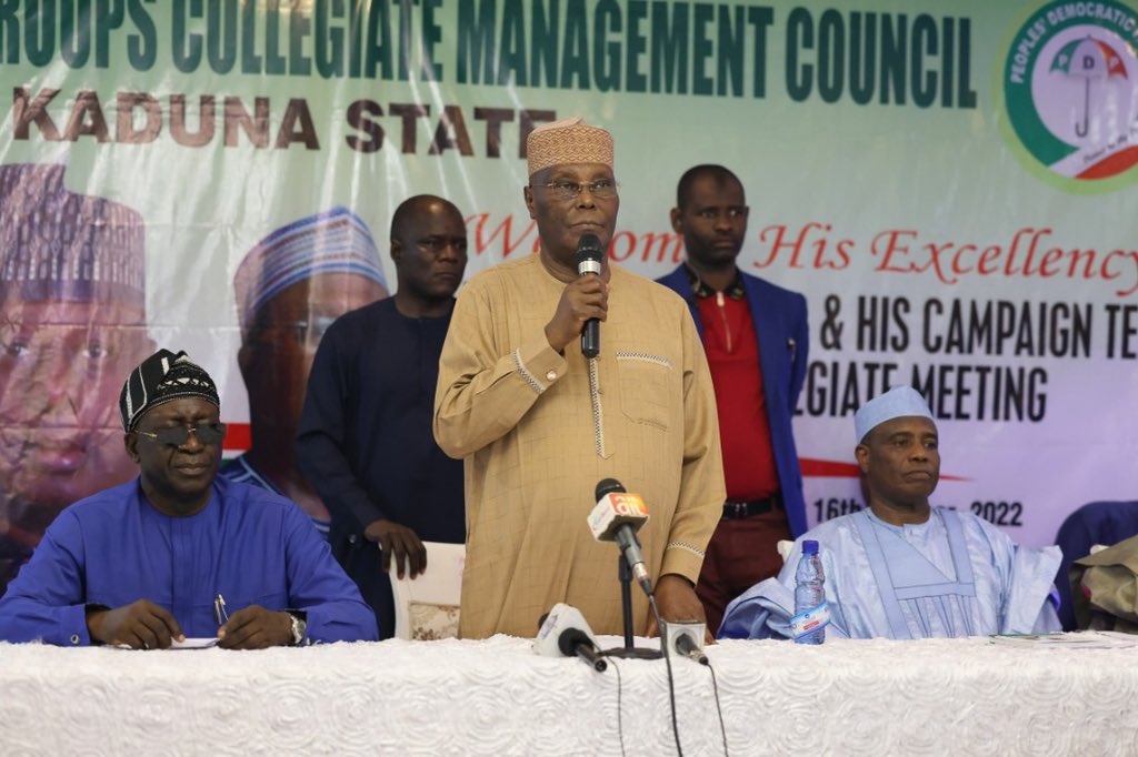 Atiku in Kaduna State today