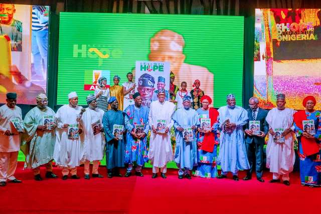 The president, Tinubu and others during the unveiling