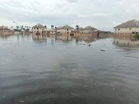 Flooded houses in Bayelsa