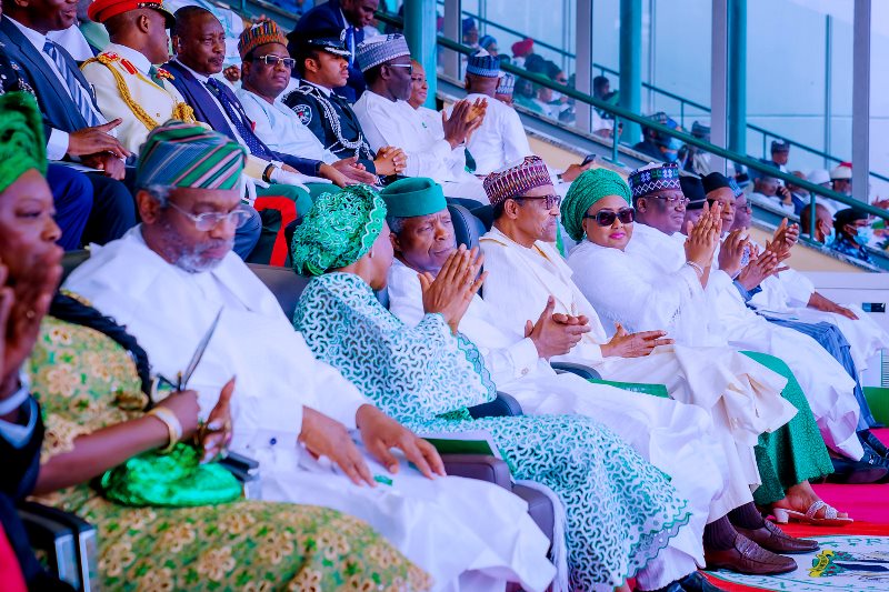 Buhari, his wife, Aisha; Osinbajo and wife and others at the event