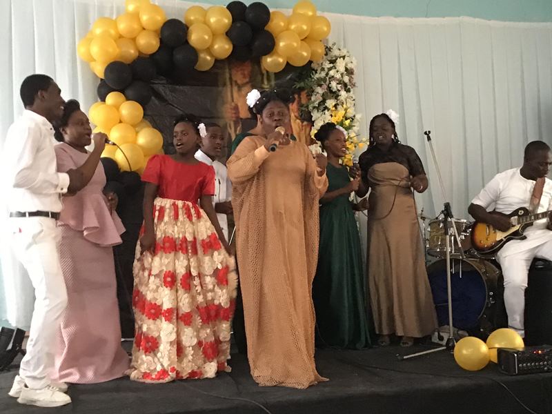 Agomuo performing one of the songs on stage