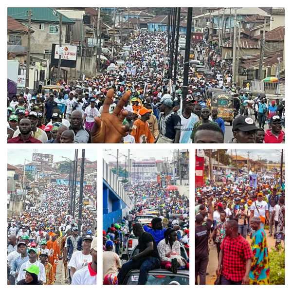 Huge crowd for Tinubu in Ibadan
