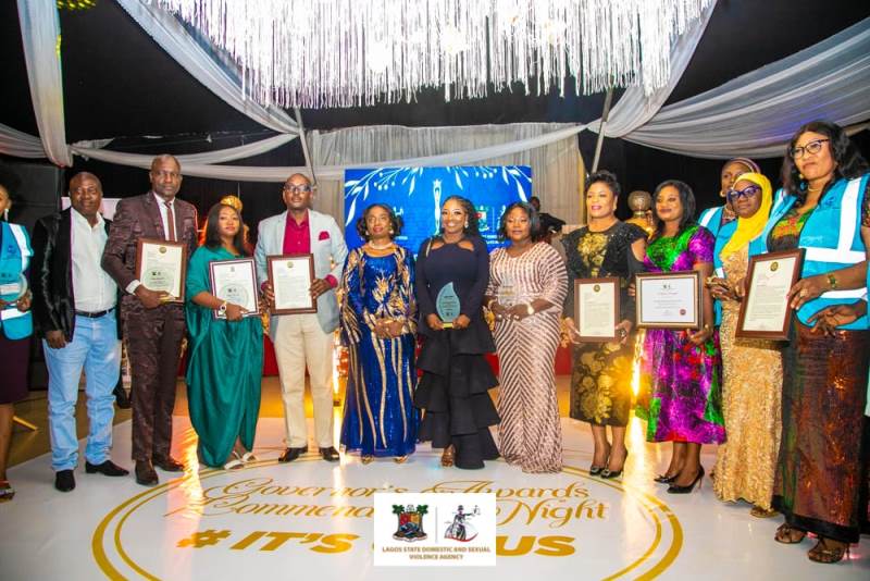 Ibijoke Sanwo-Olu with the awardees