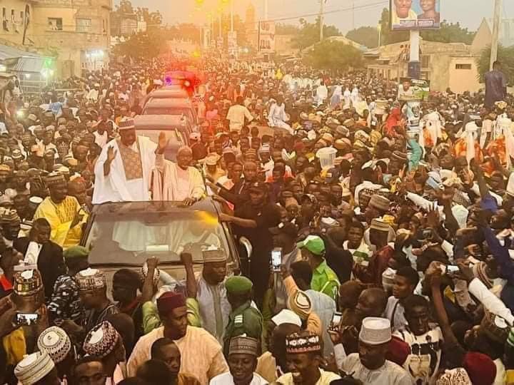 Badaru leads huge crowd for Tinubu in JigAWA