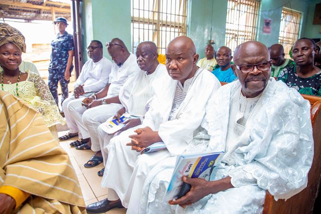 Members of the Young Men Christian Association at the burial ceremony