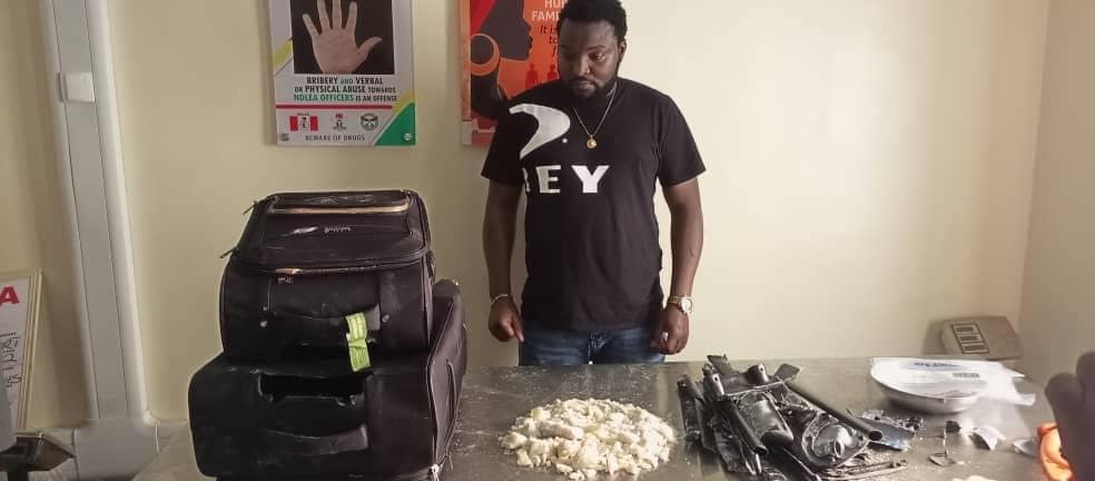 Ex-footballer Okafor Emmanuel nabbed with cocaine at Lagos airport