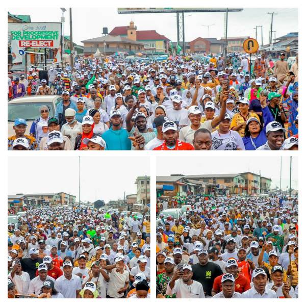 Huge crowd marched for APC presidential candidate in Osun