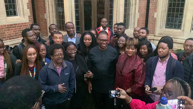 Obi with students and lecturers at University of Oxford