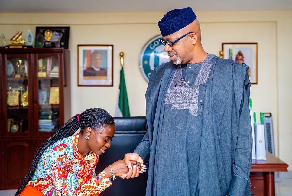 Tobi Amusan and Gov. Abiodun