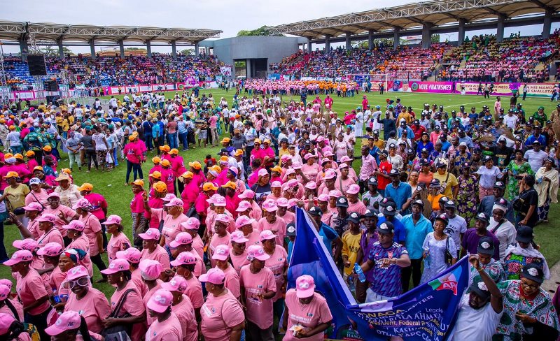 The women at the Onikan Stadium