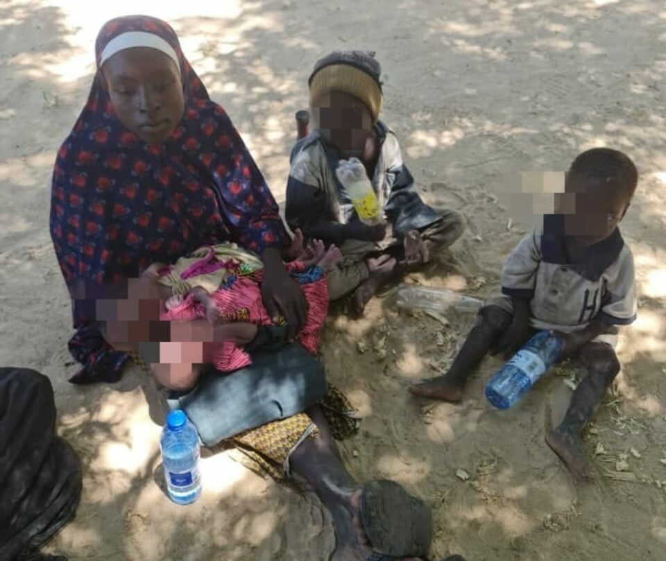 Chibok schoolgirl Yana Pogu and her four children