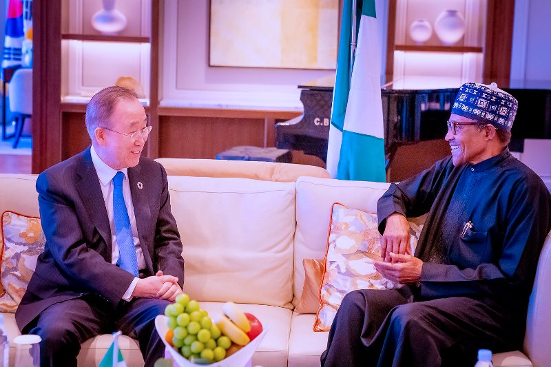 Buhari with Ki-Moon