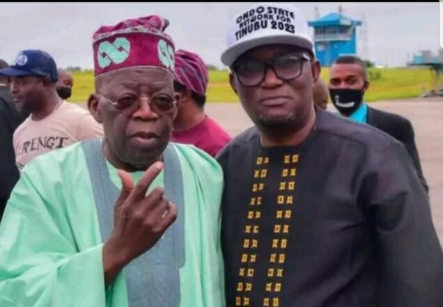 APC chieftain Femi Adekanmbi and the party’s presidential candidate, Bola Tinubu,