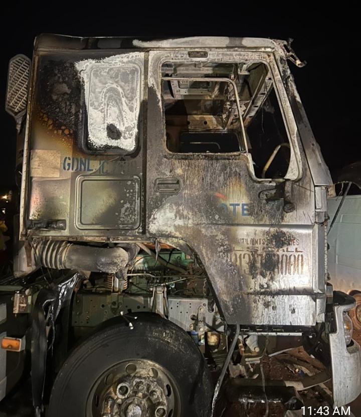Cement trucks were also burnt, and many others were vandalized, as they forcefully hijacked Dangote buses and vans.