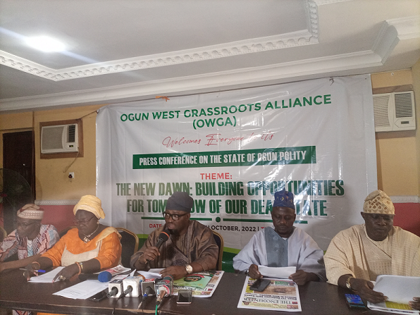Ogun West Grassroots Alliance (OWGA) seeks support for Biyi Otegbeye (BOT), the governorship candidate of ADC for the state in 2023 election.