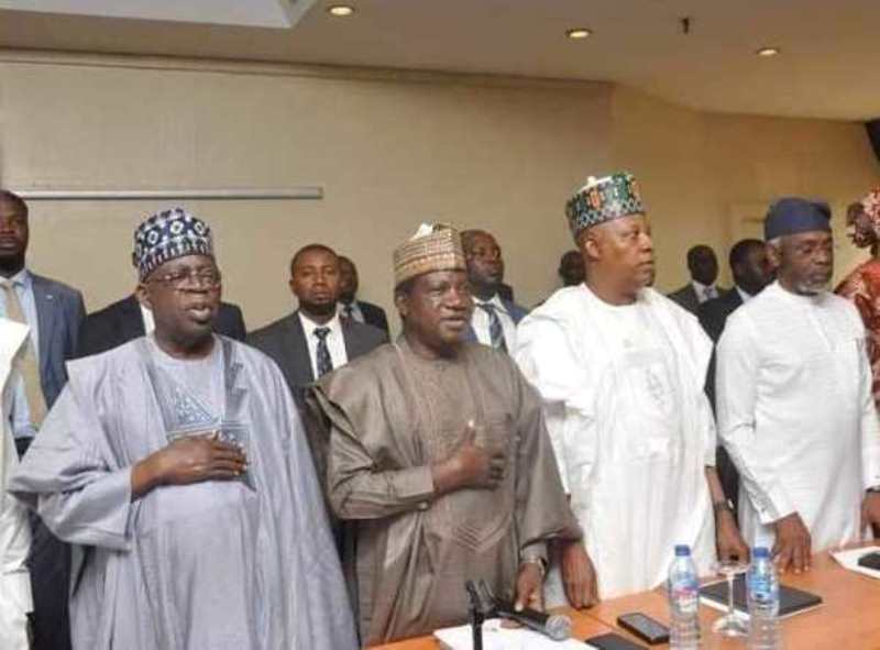 Tinubu, Lalong, Shettima and others at the meeting