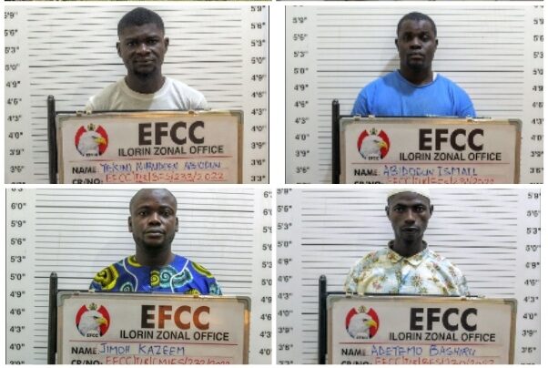EFCC arraigns four suspects for allegedly bribing voters to vote for Gov. Gboyega Oyetola during the 16 July 2022 Osun governorship election.