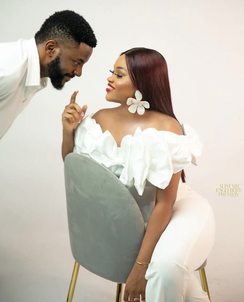 Ebuka's wife, Cynthia shows Off Baby Bump