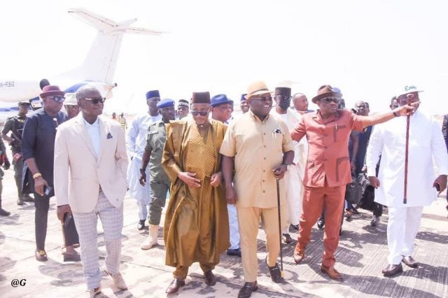 Ortom, Mohammed, Okezie and Wike during the visit