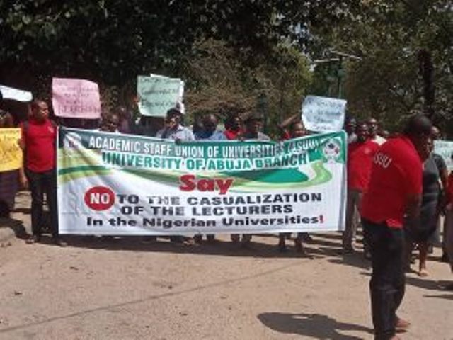 UniAbuja lecturers protest salary arrears
