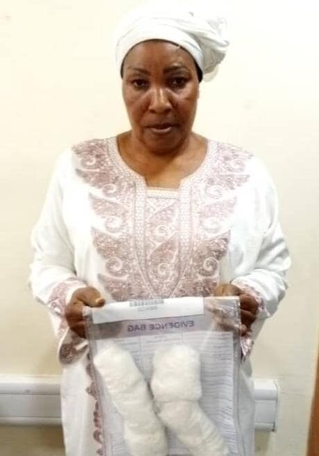 Ajisegiri Kehinde Sidika hides cocaine in footwear