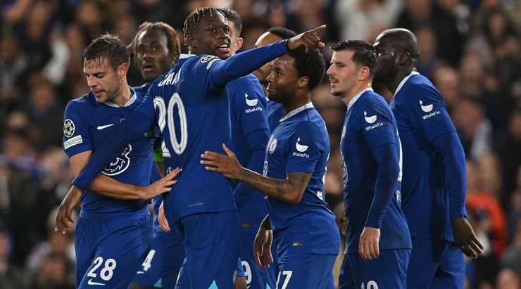 Chelsea celebrate their victory