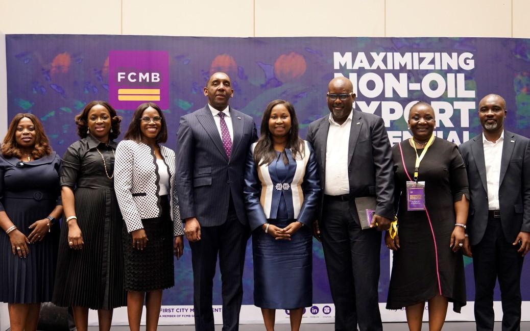 From left: Executive Director, Wholesale Banking, First City Monument Bank (FCMB), Mr. ObaroOdeghe; Divisional Head, Transaction Banking, Mrs. Rolayo Akhigbe; Managing Director of the Bank, Mrs. Yemisi Edun; Head, Strategic Planning, Nigerian Export Import Bank, Mr. Tayo Omidiji and Customs Area Controller, Kirikiri Lighter Terminal Command, Comptroller Hammi Swomen, during a Seminar on, ‘’Refocusing Nigeria's Economic Development Through Non-Oil Exports’’organisedby FCMB held on November 1, 2022 in Lagos.   