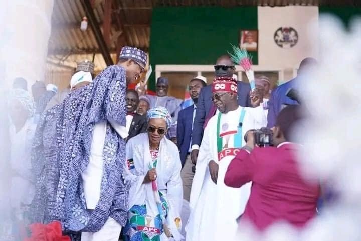 Tinubu with Buhari at the event
