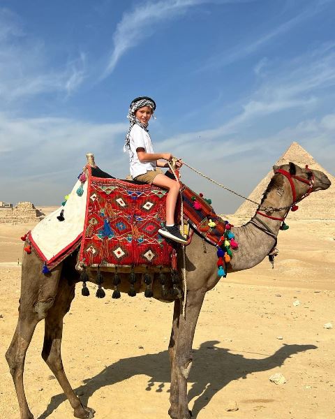 Ivanka's daughter on a camel