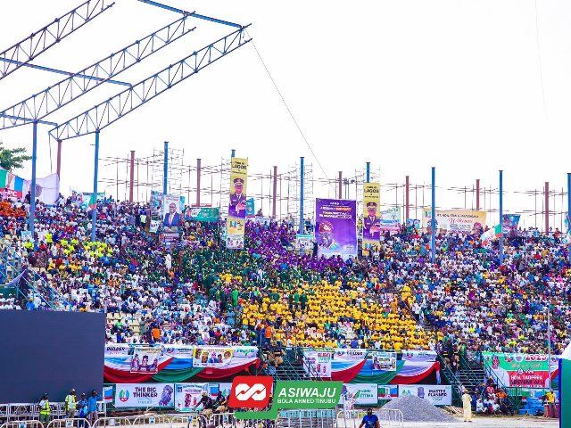 Huge crowd at Teslim Balogun Stadium