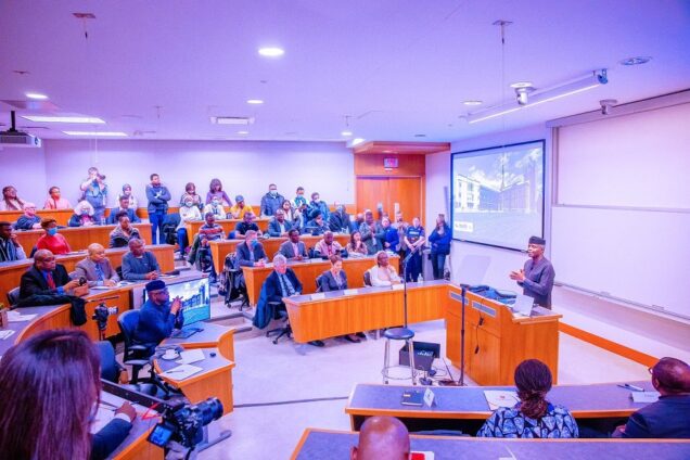 Vice President Yemi Osinbajo SAN delivers a Public lecture  on Climate Justice at  Queens University in Kingston, Ontario Canada. 23rd November, 2022. Photos; Tolani Alli