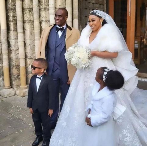Anosike and Rita during their wedding in England