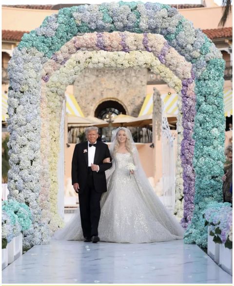 Trump with his daughter during the wedding