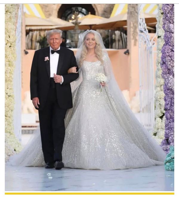 Trump with his daughter during the wedding