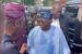 Tinubu arrives APC Secretariat on Acme Road, Ogba, Lagos