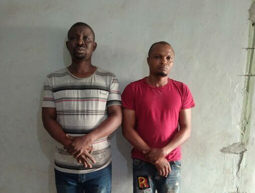 Police arrest Osadebe Aigbe and Uche Awaize over alleged attempt to dupe a woman of N600,000 after already duping her of N90,000 in Lagos