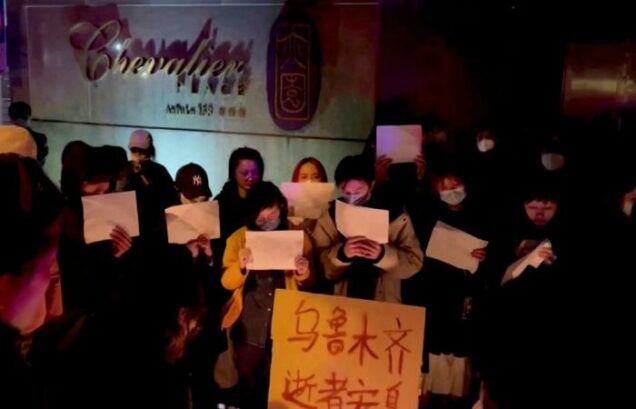 Protesters against China zero Covid-19 policy