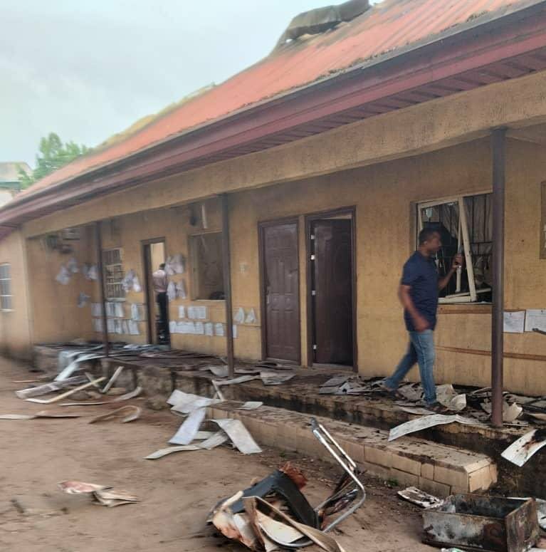 Burnt INEC's office